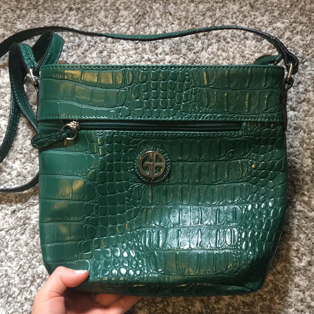 Giani Bernini Green Croc Purse